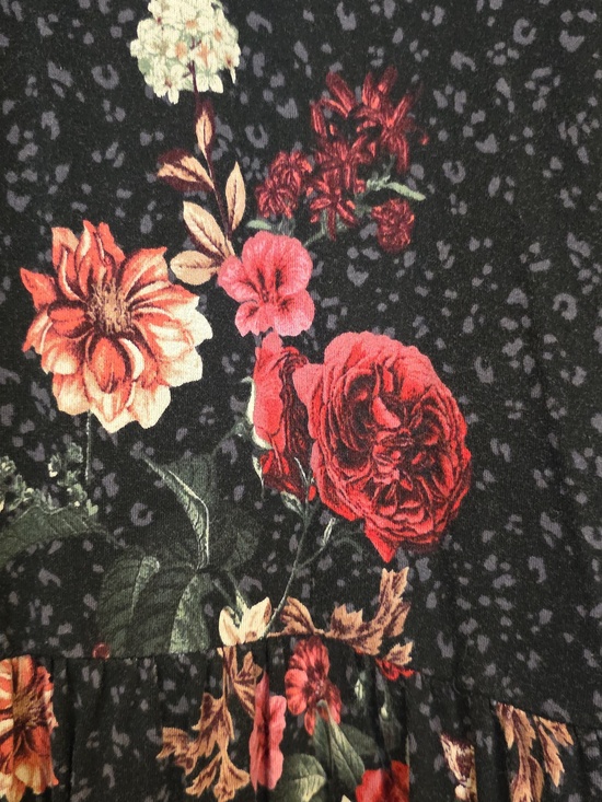 Baby Doll Tunic Top Rose/leopard Print - Picture 4 of 5